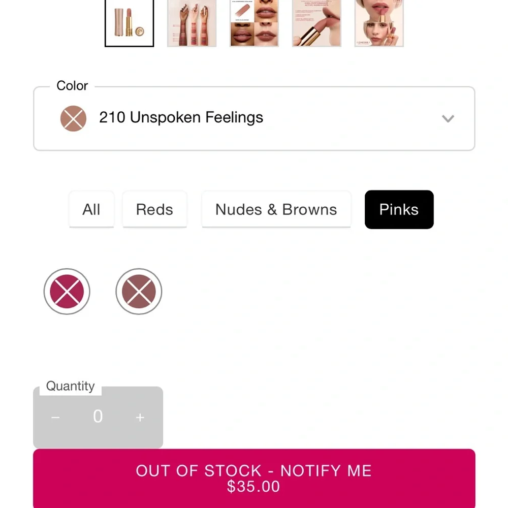 **SOLD**Lancôme L’Absolu Rouge matte lipstick-Unspoken Feelings - Picture 5 of 5